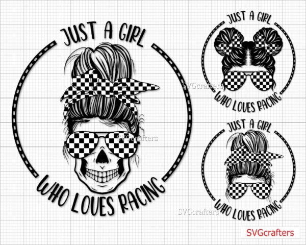 Bundle Messy Bun Racelife Svg Racing Svg Racing Life Svg