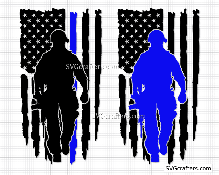 American Police Svg Thin Blue Line Svg Police Officer Svg Svgcrafters