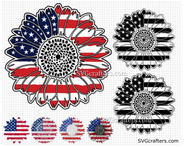 Free Free 145 Sunflower American Flag Svg SVG PNG EPS DXF File