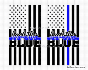 Back the blue svg, Police svg, thin blue line svg