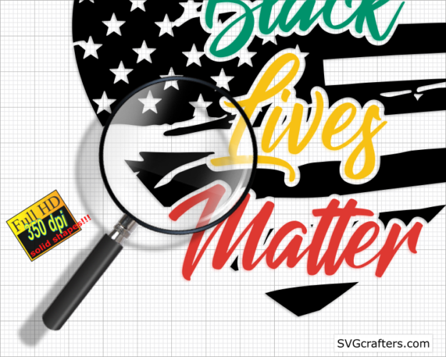 Black Lives Matter heart svg