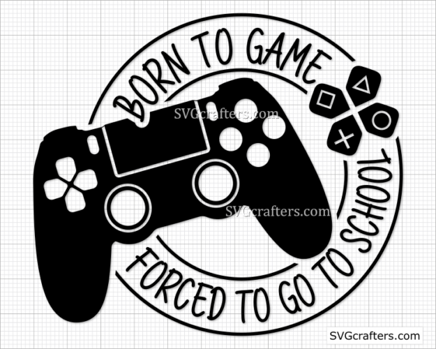 Born To Game Forced To Go To School Vinyl Sticker 