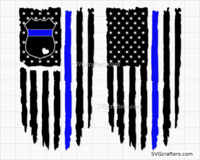 American Police Badge SVG, police svg, Thin Blue Line svg
