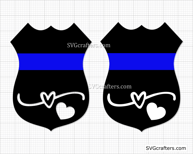 Blue Lives Matter SVG Police Badge SVG Officer Thin Blue Line SVG Cut File for Cricut Jpg \u2022 Eps \u2022 Dxf \u2022 Png Digital File Silhouette
