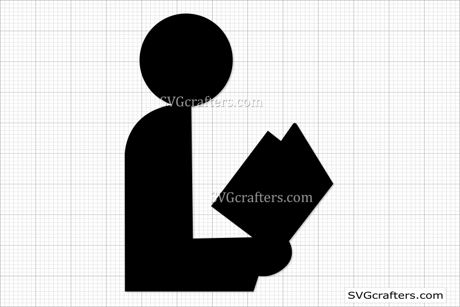 Download Reading Book SVG, Library cut File | SVGcrafters