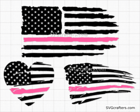 American nursing svg, Thin Pink Line svg