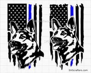 American German Shepherd svg, Police dog svg