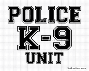 Police K9 Unit SVG, Police dog svg, Thin Blue Line SVG