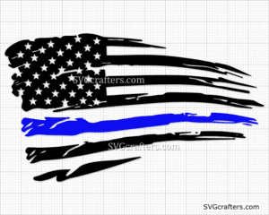 Distressed Police svg, Thin Blue Line svg, law enforcement - SVGcrafters