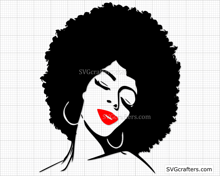 Natural hair SVG, Curly hair svg, Afro svg, afro lady svg - SVGcrafters