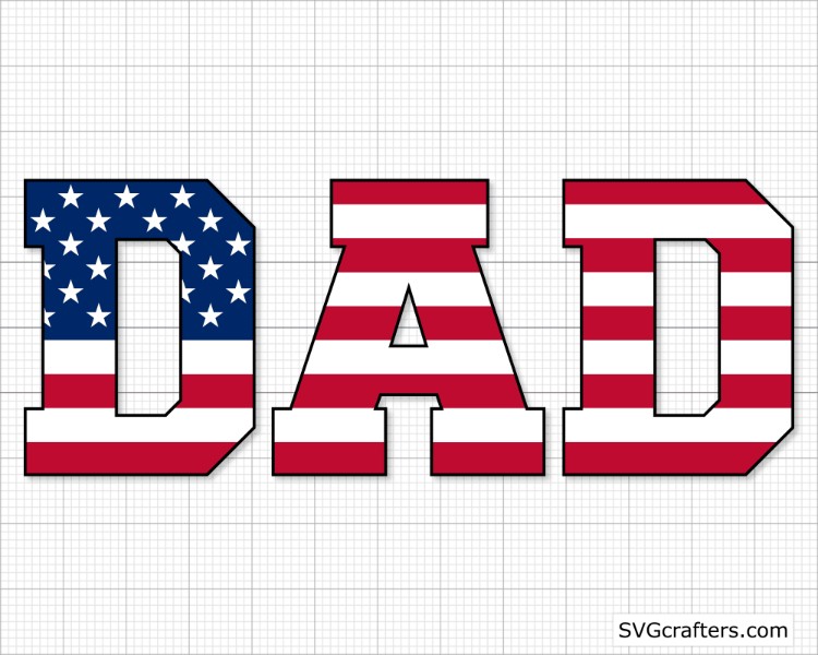 Download American DAD flag svg, Patriotic svg, 4th of july svg | SVGcrafters