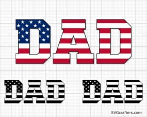 American DAD flag svg, Patriotic svg, 4th of july svg
