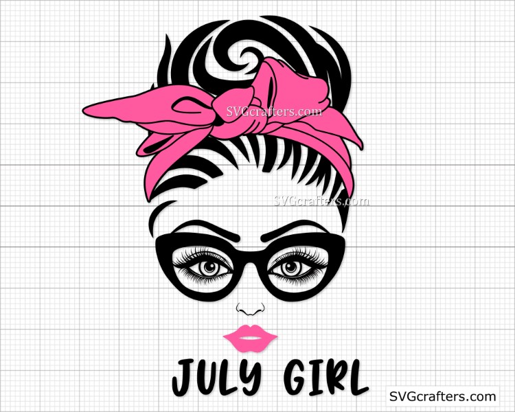 Download July Girl Svg July Birthday Svg Birthday Svg Bandana Svg Svgcrafters