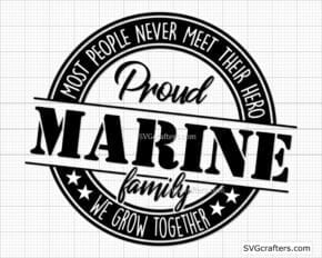 Proud Marine Family svg, Military svg, Marine svg