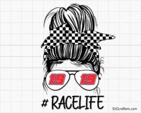 Messy Bun Racelife svg, Racelife svg, Messy Bun Racelife svg