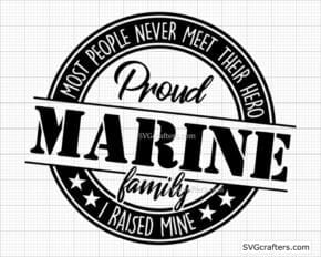 Proud Marine Family svg, Marine svg, Military svg