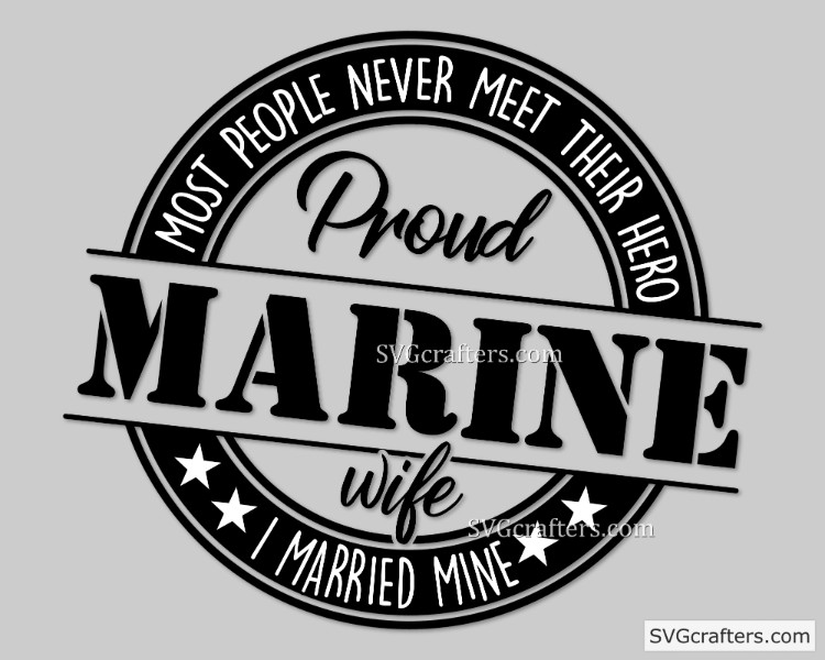 Proud Marine Wife Svg Military Svg Marine Mom Svg Svgcrafters