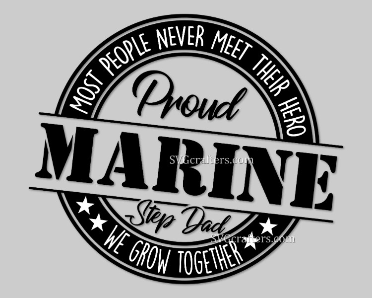 Download Proud Marine Step Dad Svg Military Svg Marine Svg Svgcrafters