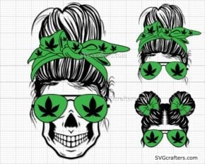 Stoner for Life svg, messy bun svg, Messy Bun svg