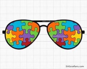 Autism Sunglasses svg, Autism mom svg, Autism awareness svg