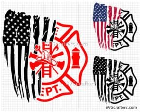 Distressed firefighter Flag svg, Firefighter svg,Fireman svg