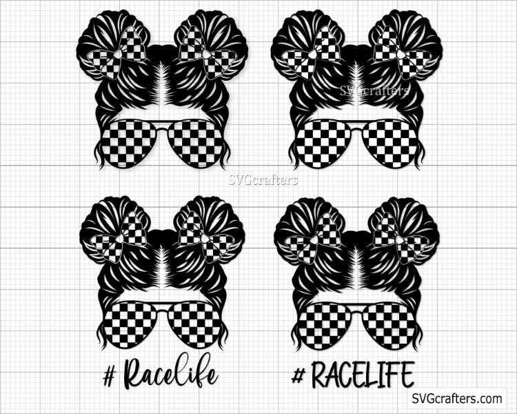 Download Kidlife Racelife Svg Messy Bun Racelife Svg Racing Svg Svgcrafters