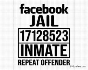 Free Facebook Jail svg, inmate svg, facebook prison svg