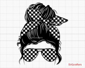 Mom Racelife svg, Messy Bun Racelife svg, race svg