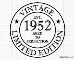 70th birthday Svg Png, Vintage 1952 svg, Old Number 70 svg