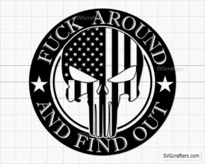 Fuck Around And Find Out Svg Png, FAAFO Punisher Flag Svg