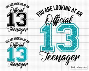 13th birthday Svg Png