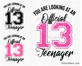 Official 13 Teenager Svg
