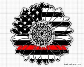 Firefighter Sister SVG Thin Red Line Firefighter Sister 