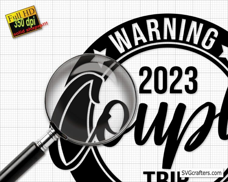 Warning Couples Trip In Progress SVG