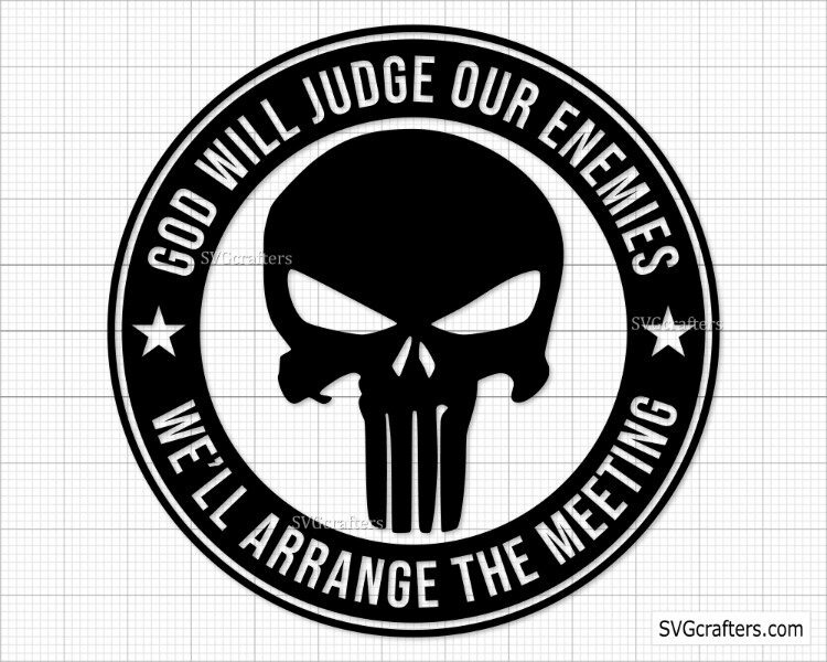 Punisher God Will Judge Our Enemies Svg