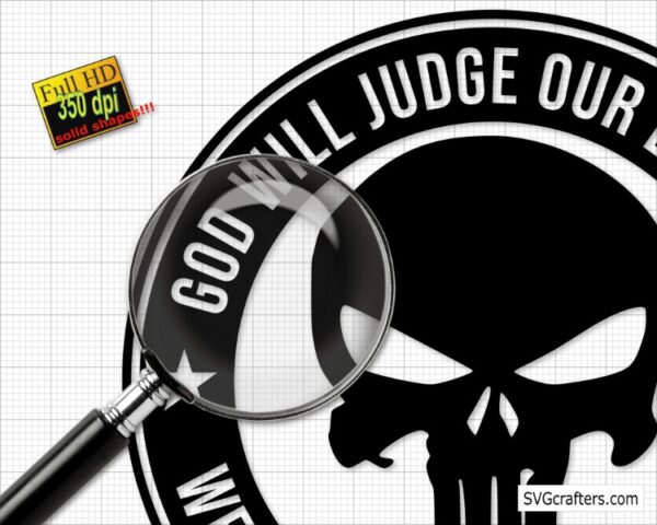 Punisher Skull Svg, God Will Judge Our Enemies Svg Png