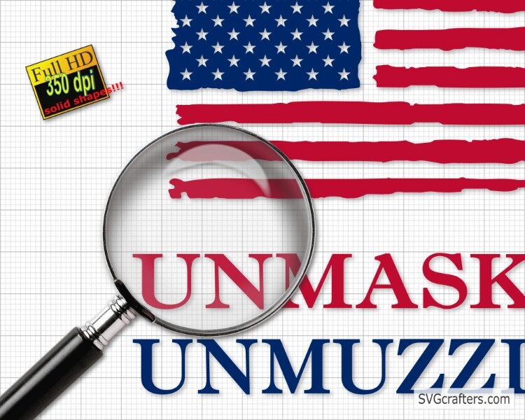 Unmasked Unmuzzled Unvaccinated Unafraid svg, Patriotic svg - Image 3