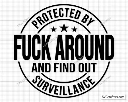 Protected by Fuck Around and find out Surveillance Svg Png