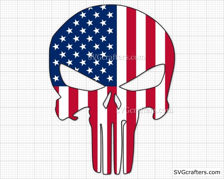 American Punisher Flag Svg