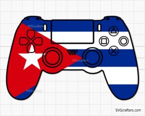 Cuban Flag Video Game Controller Svg, Cuban flag svg png, Cuban svg