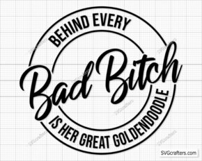 Goldendoodle Svg Png, Bad Bitch svg, Golden Doodle svg