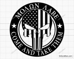 Malon Labe Come And Take Them Svg, Punisher Skull svg