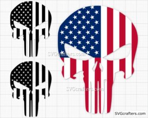 American Punisher svg, Punisher svg, Punisher skull svg