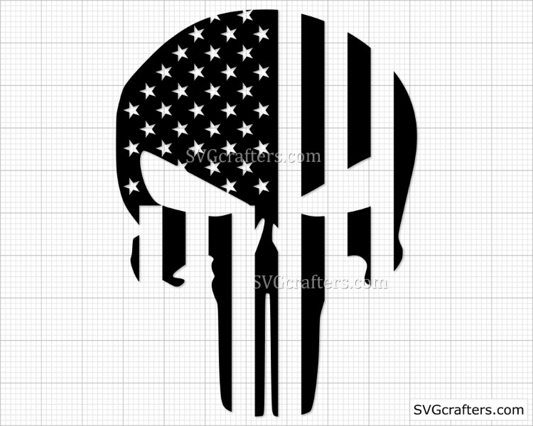 Punisher skull SVG cutting file