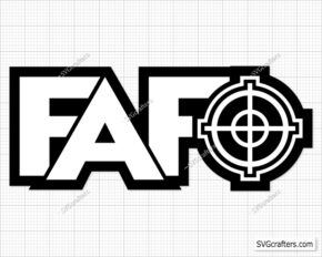 FAFO Fuck Around Find Out Crosshair Svg, FAAFO Punisher Flag