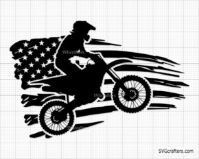 American Motocross svg, Motorcycle svg, Dirt bike svg