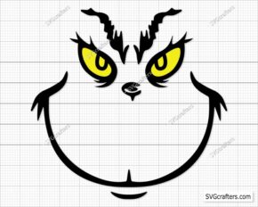 Free Download Grinch Face Svg, Christmas Grinch Face