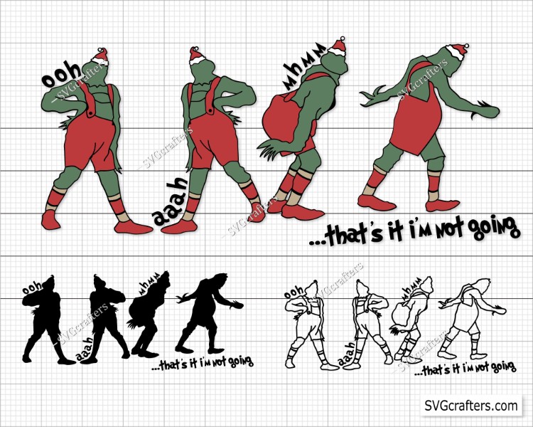 That's It I'm not Going Grinch SVG, Christmas Grinch Face svg png eps