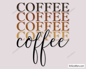 Coffee svg, Retro Coffee svg, Caffeine Queen svg
