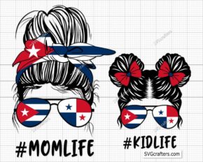 Cuban Panama Momlife Kidlife Svg Png, Cuban flag svg